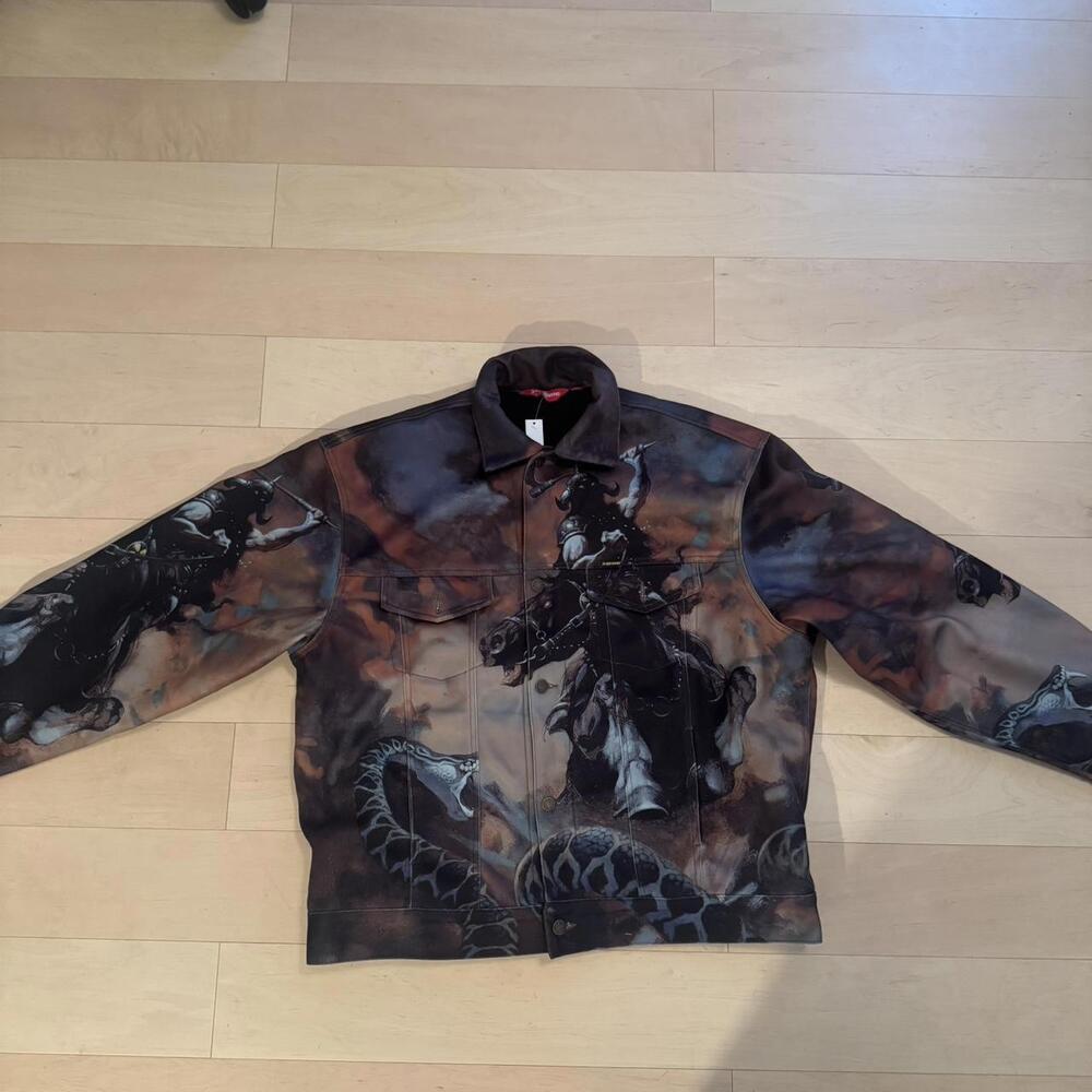 Supreme x Frank Frazetta Faux Trucker Jacket